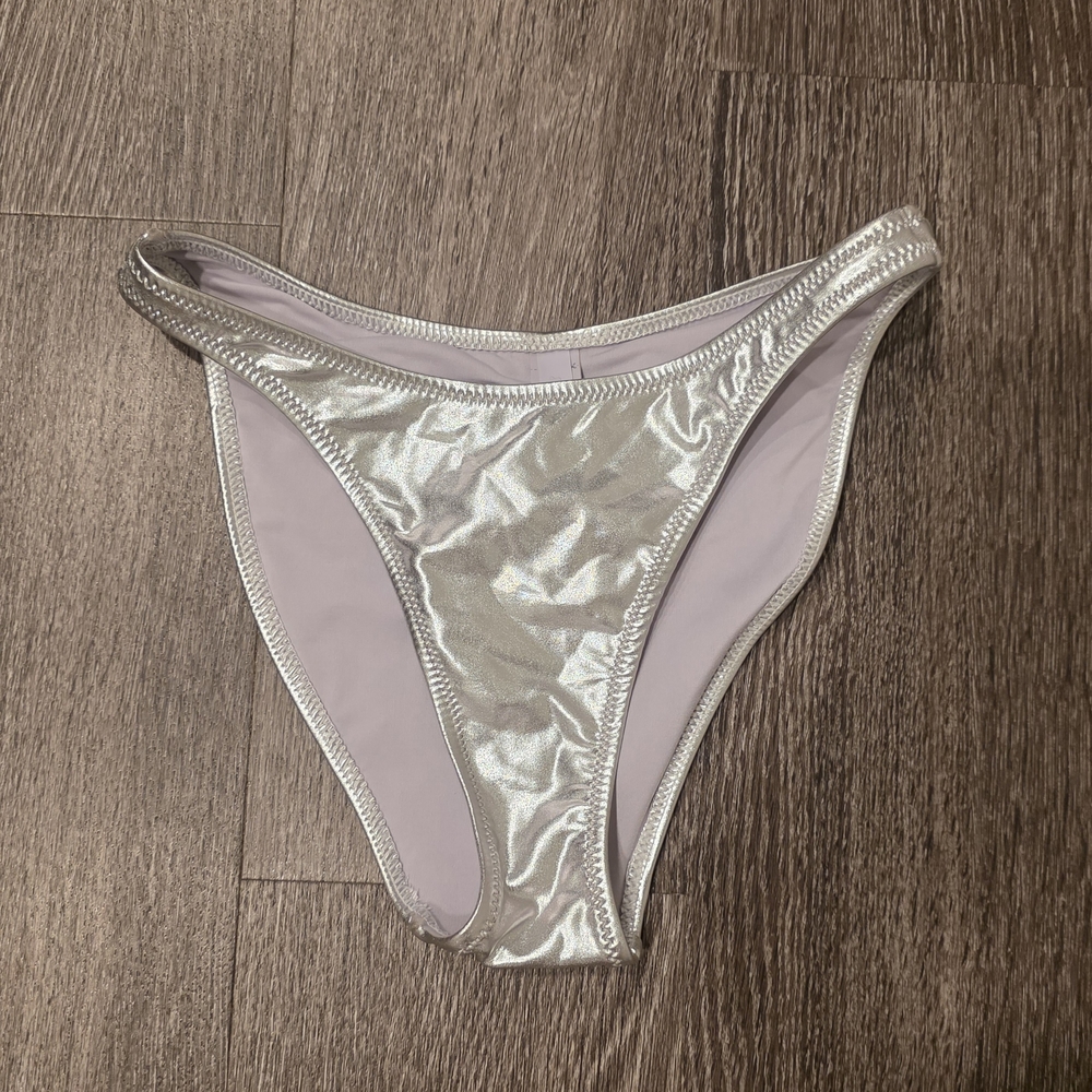 SKIMS Metallic Swim Bikini Bottom